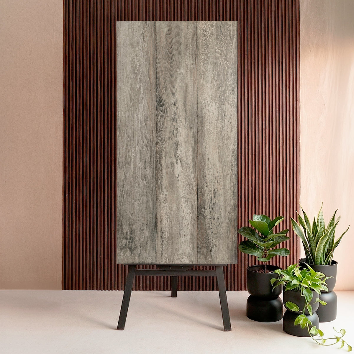Artwood Grey Contemporary Wood-Look Porcelain Tile 60x120cm | 09mm