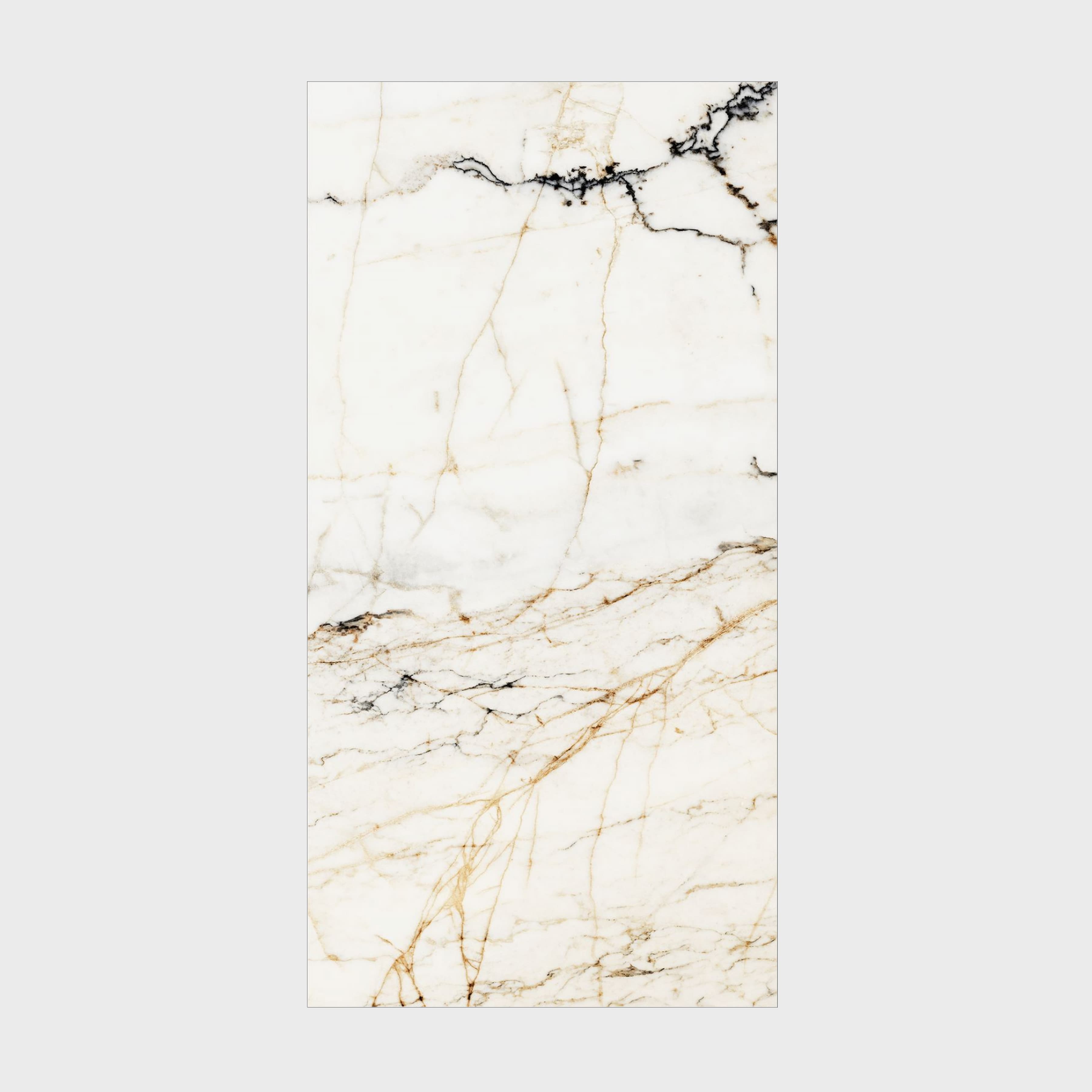 Close-up of Afyon White slab showing natural marble-inspired vein detail