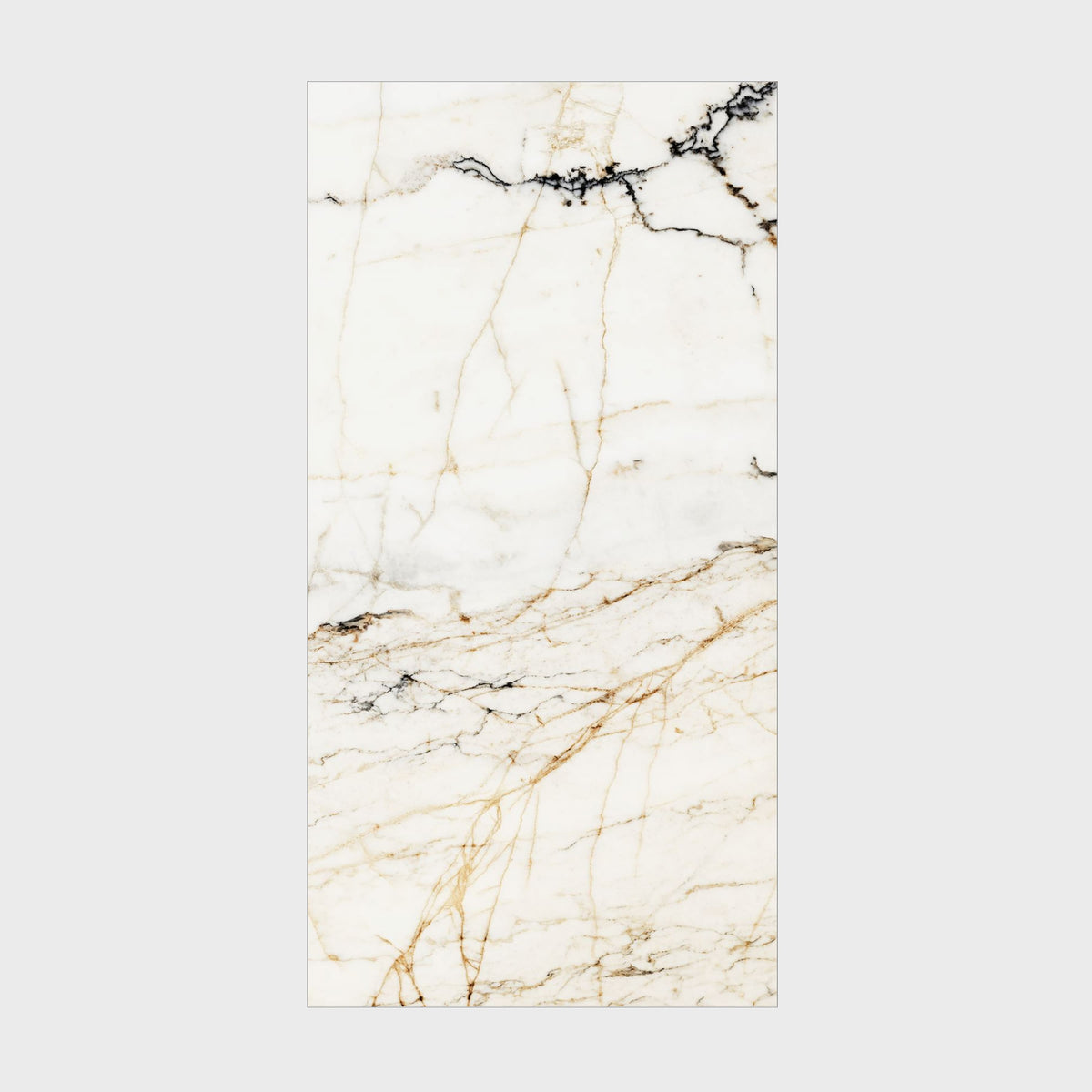 Close-up of Afyon White slab showing natural marble-inspired vein detail