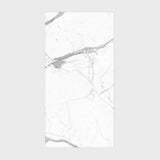 Large format Statuario white marble-effect porcelain slab for luxury UAE interiors