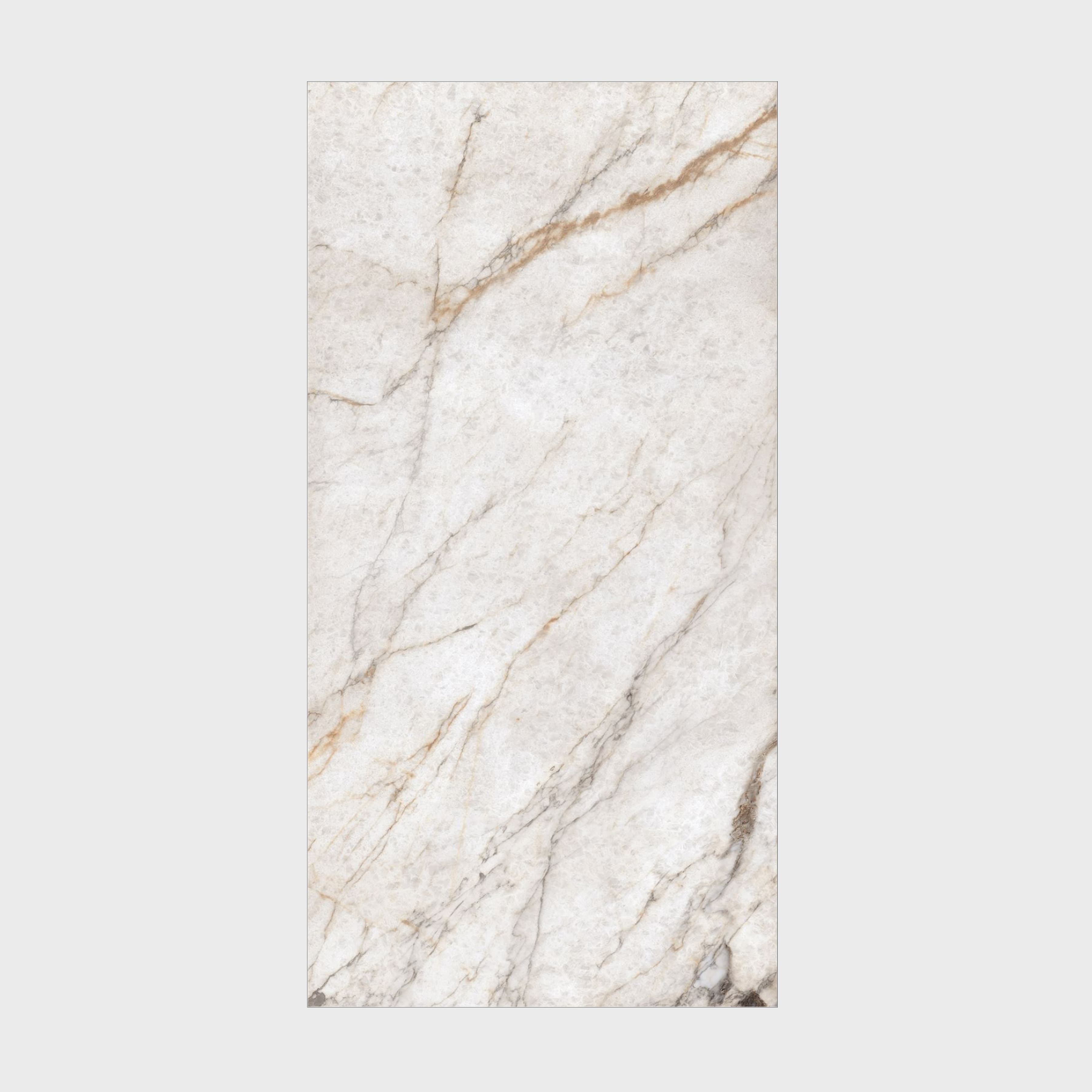 Large format crystalline white porcelain slab for luxury UAE interiors