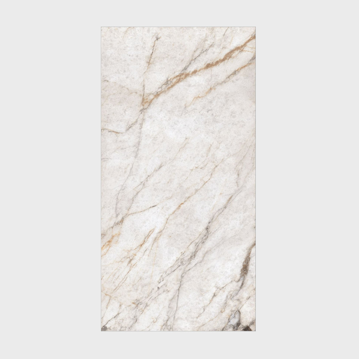 Large format crystalline white porcelain slab for luxury UAE interiors