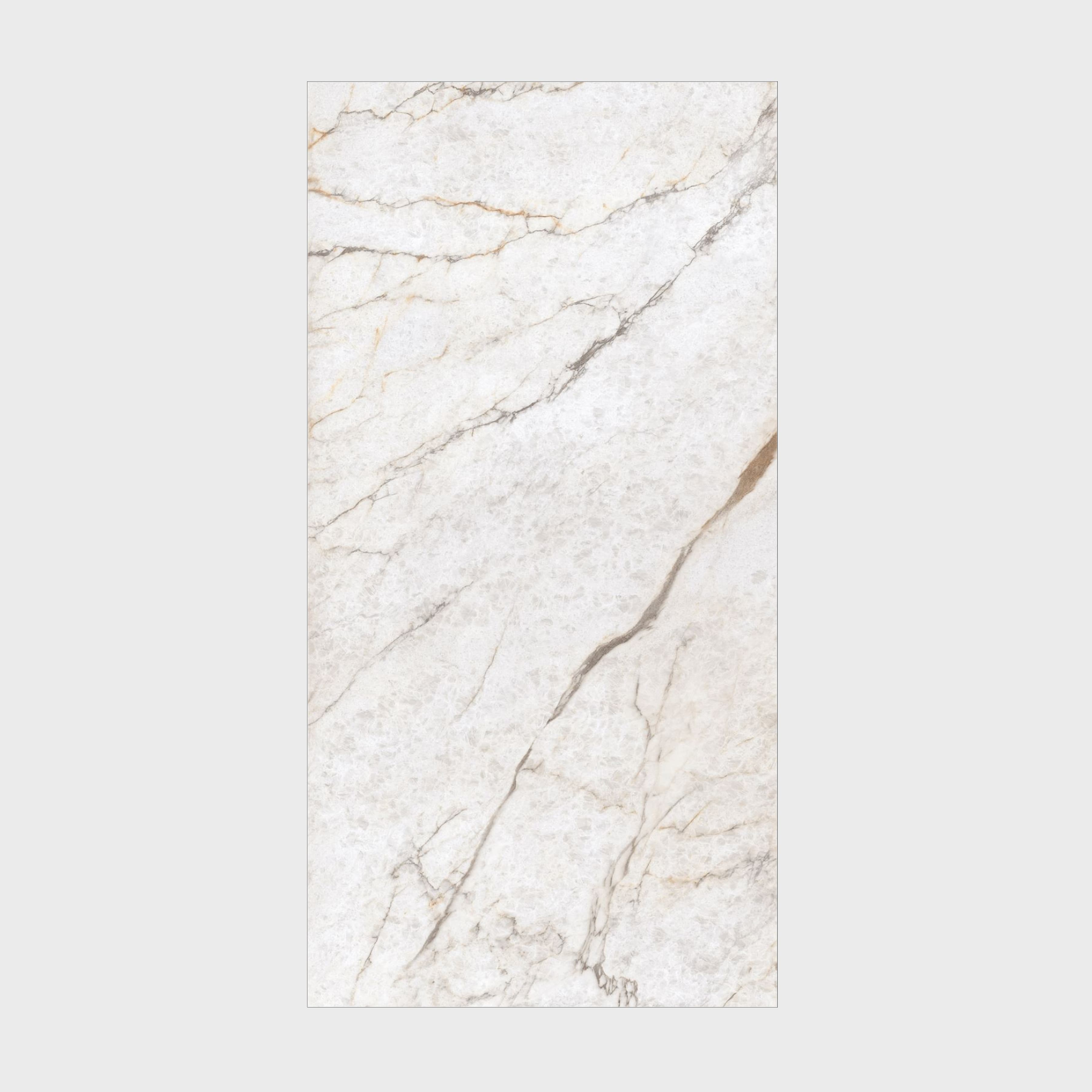 Mont Blanc Crystal marble-look porcelain slab with soft golden veining