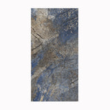 Blue grey stone-look porcelain slab with exotic quartzite-inspired pattern