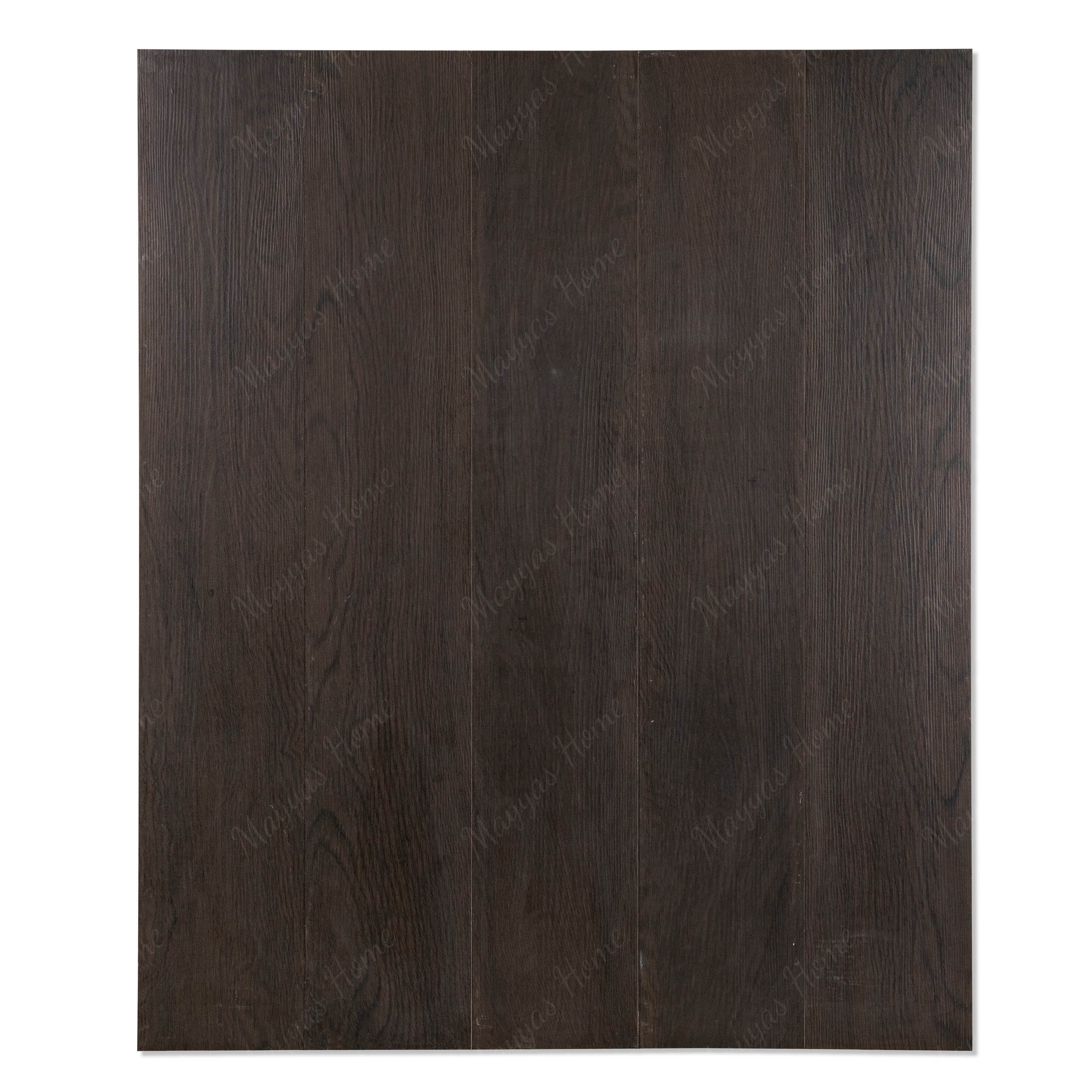 Close-up view of Emient Wenge plank tile showing rich dark wood grain finish