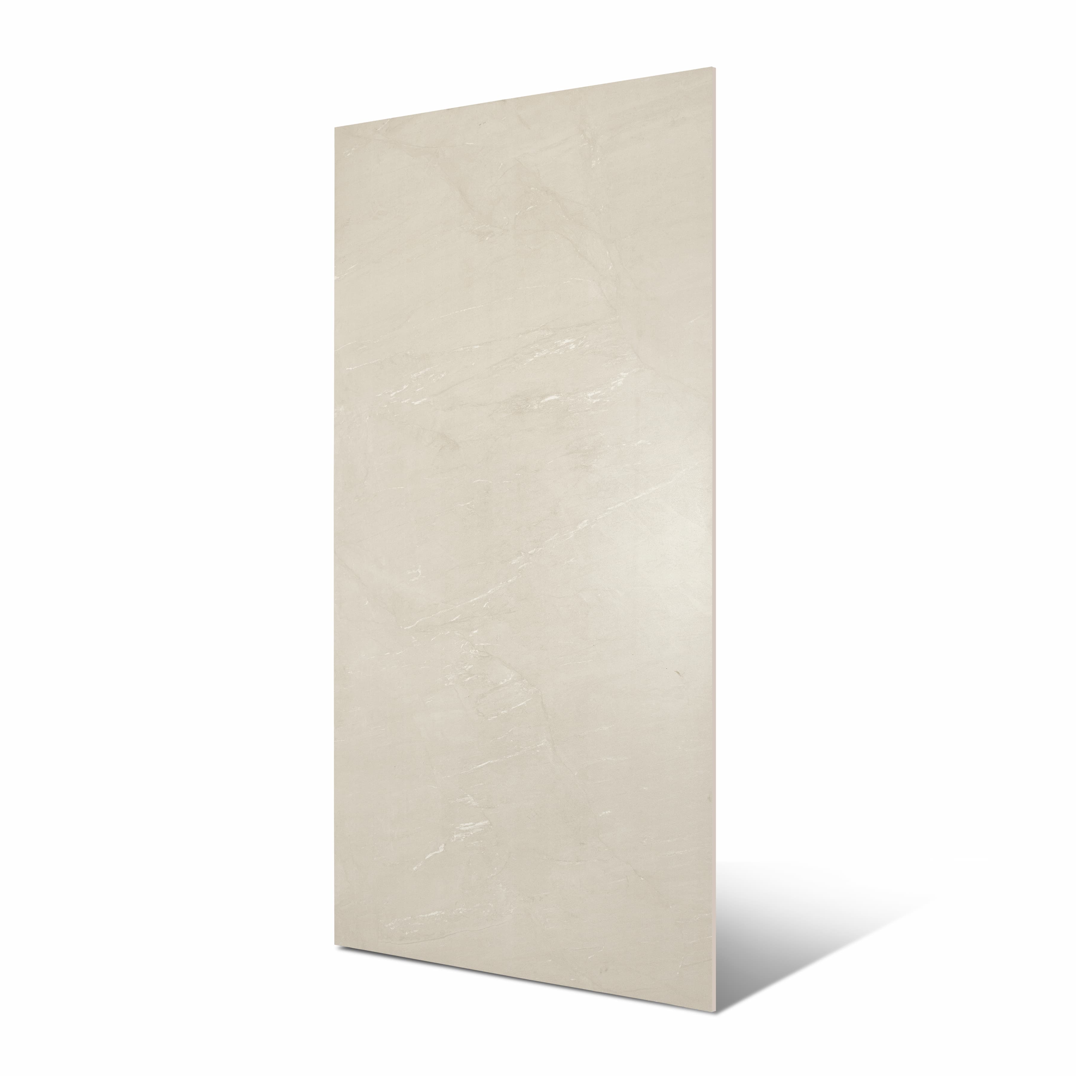 Element Cotano Dust porcelain slab flat view showing pale cream-beige surface with delicate misty veining and natural tonal variation