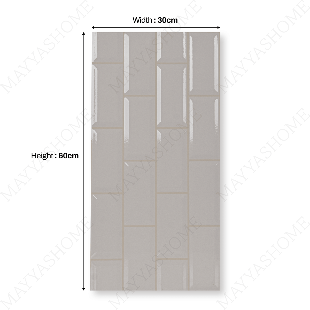 White 25L Civory 30x60cm 09mm Porcelain Tile