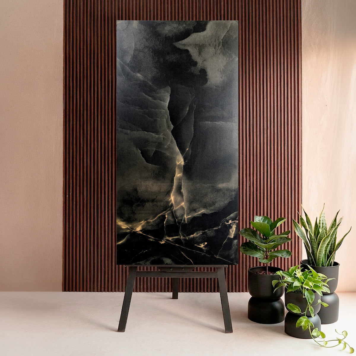 Black Onyx Panther Luxury Marble Look Porcelain Tile 60x120cm