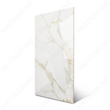 Fabula Beige Polished Limestone Look Glossy Porcelain Floor & Wall Tile 60x120cm 9mm Thickness