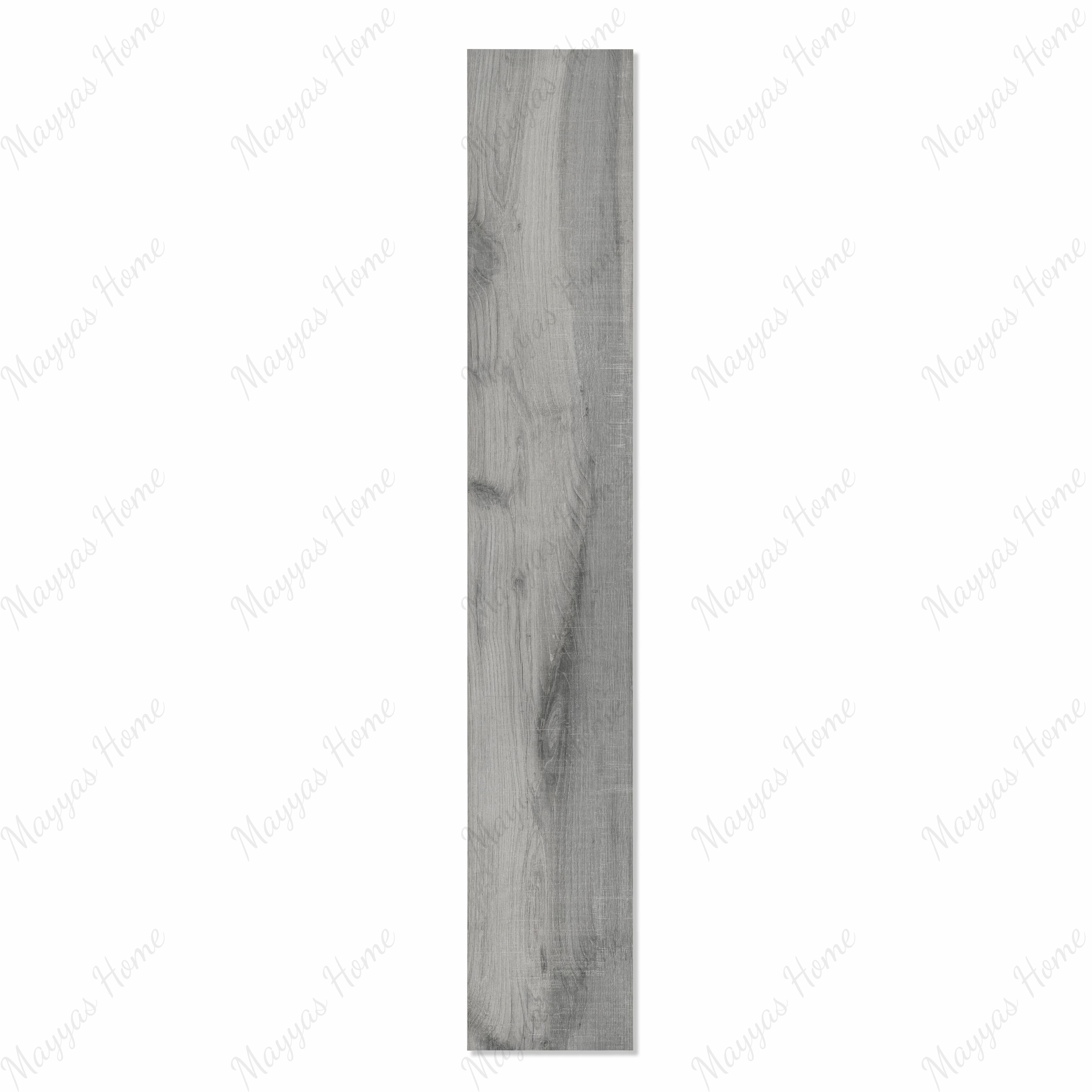Arizon Grigio wood-look porcelain plank tiles arranged in multi-plank layout showing weathered grey oak grain pattern for UAE interior design