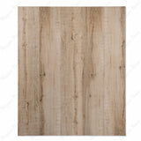 Arizon Crema large format porcelain wood-look plank angled view highlighting matte finish, realistic honey-oak texture, and rectified edges