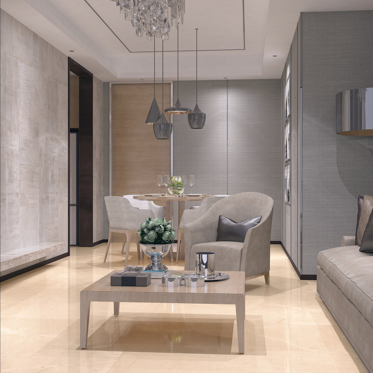 ARMANIBEIGE3ARMANI BEIGE – 120x120cm glossy marble effect porcelain tile. Durable, elegant, and ideal for luxurious modern interiors and high-traffic spaces.