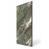 Alpine Green Bookmatch Royal Polish Colorbody porcelain slab 120x280cm, 9mm thick, with a rich green marble look for statement floors, walls and interiors.
