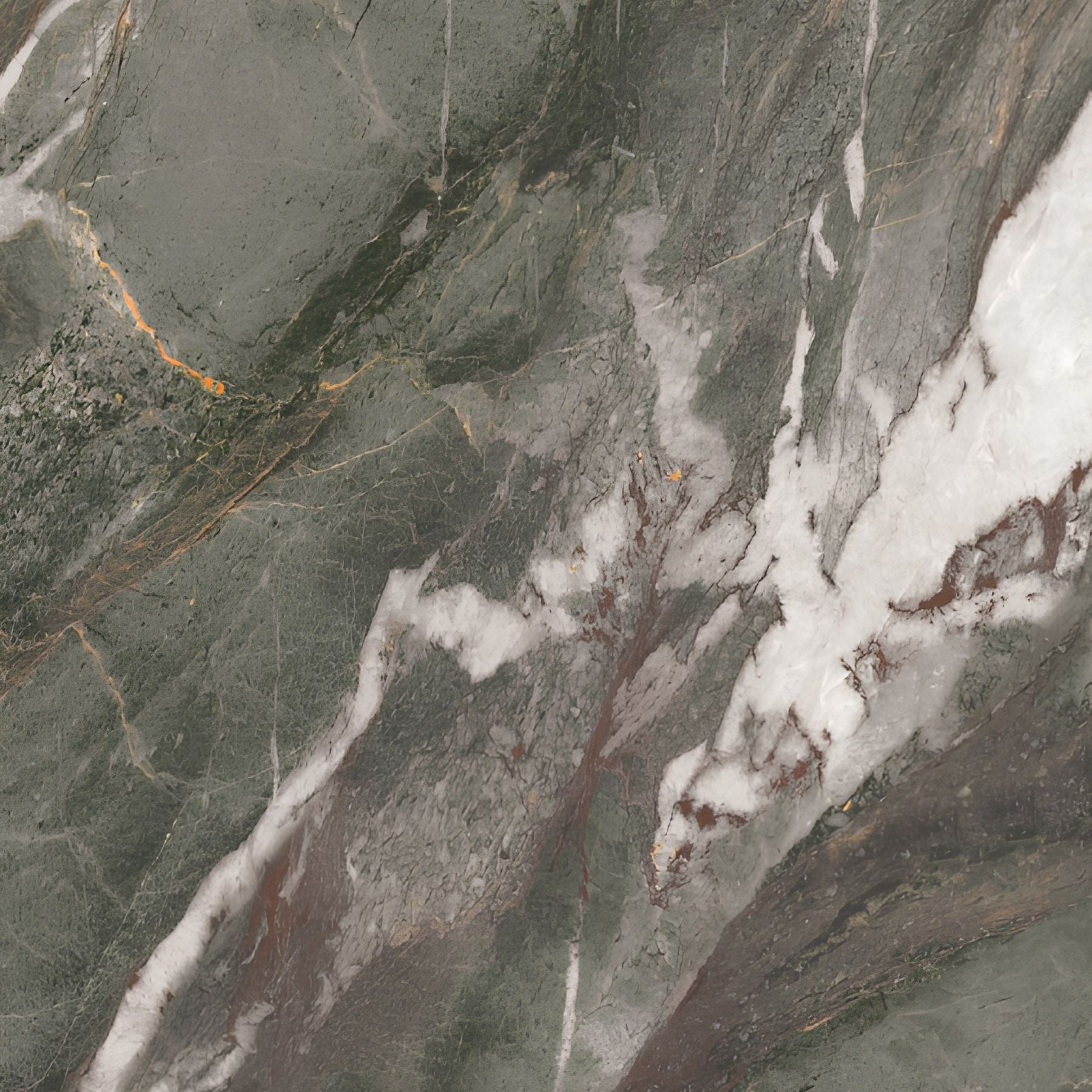 Alpine Green Bookmatch Royal Polish Colorbody porcelain slab 120x280cm, 9mm thick, with a rich green marble look for statement floors, walls and interiors.