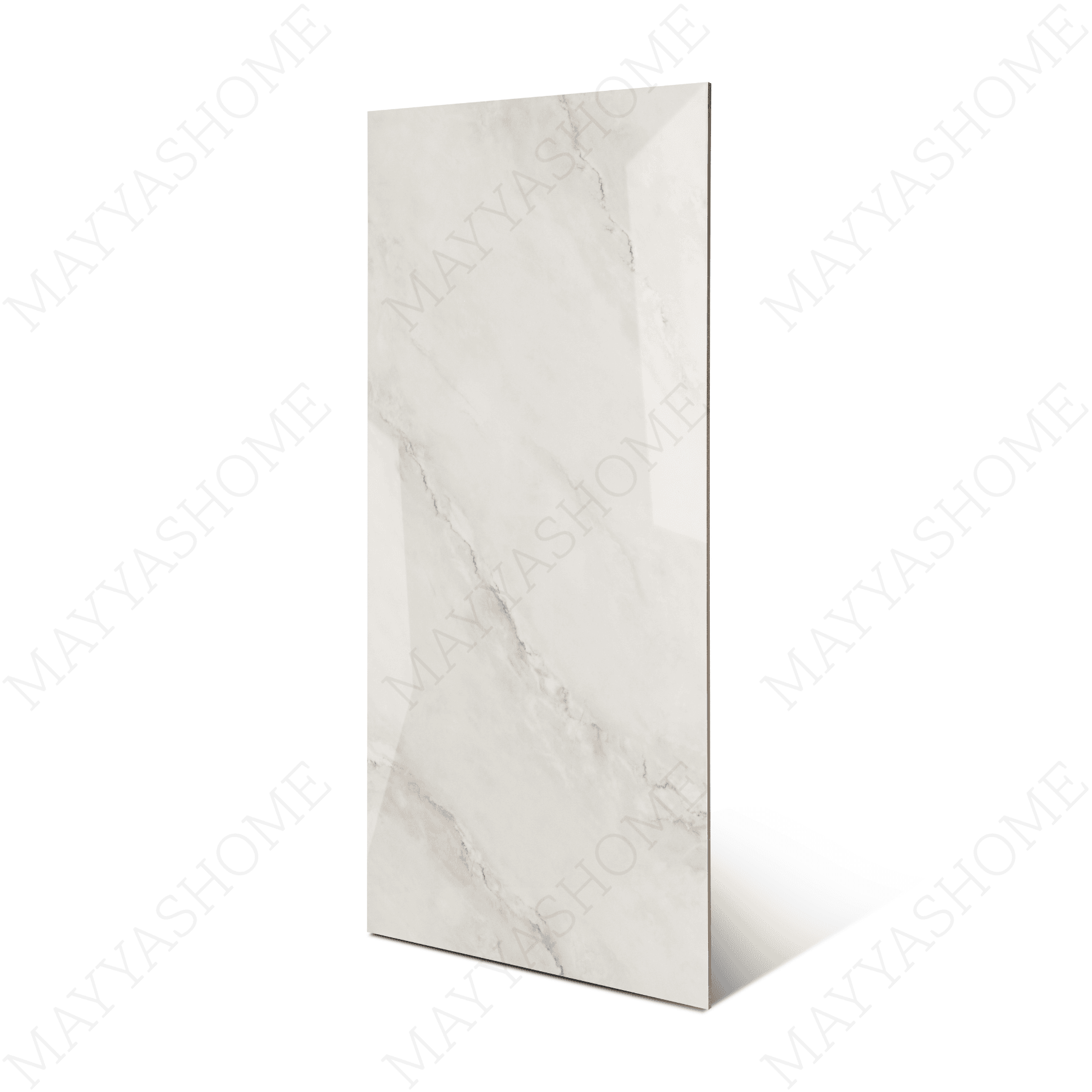Arctic Flow Silver porcelain tile 60x120cm 9mm thickness, light grey marble look design, durable porcelain tile for modern floors and walls.