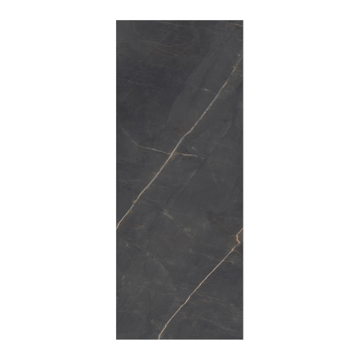 Armani Gold dark grey large-format porcelain tile with golden veining in 80x320cm size