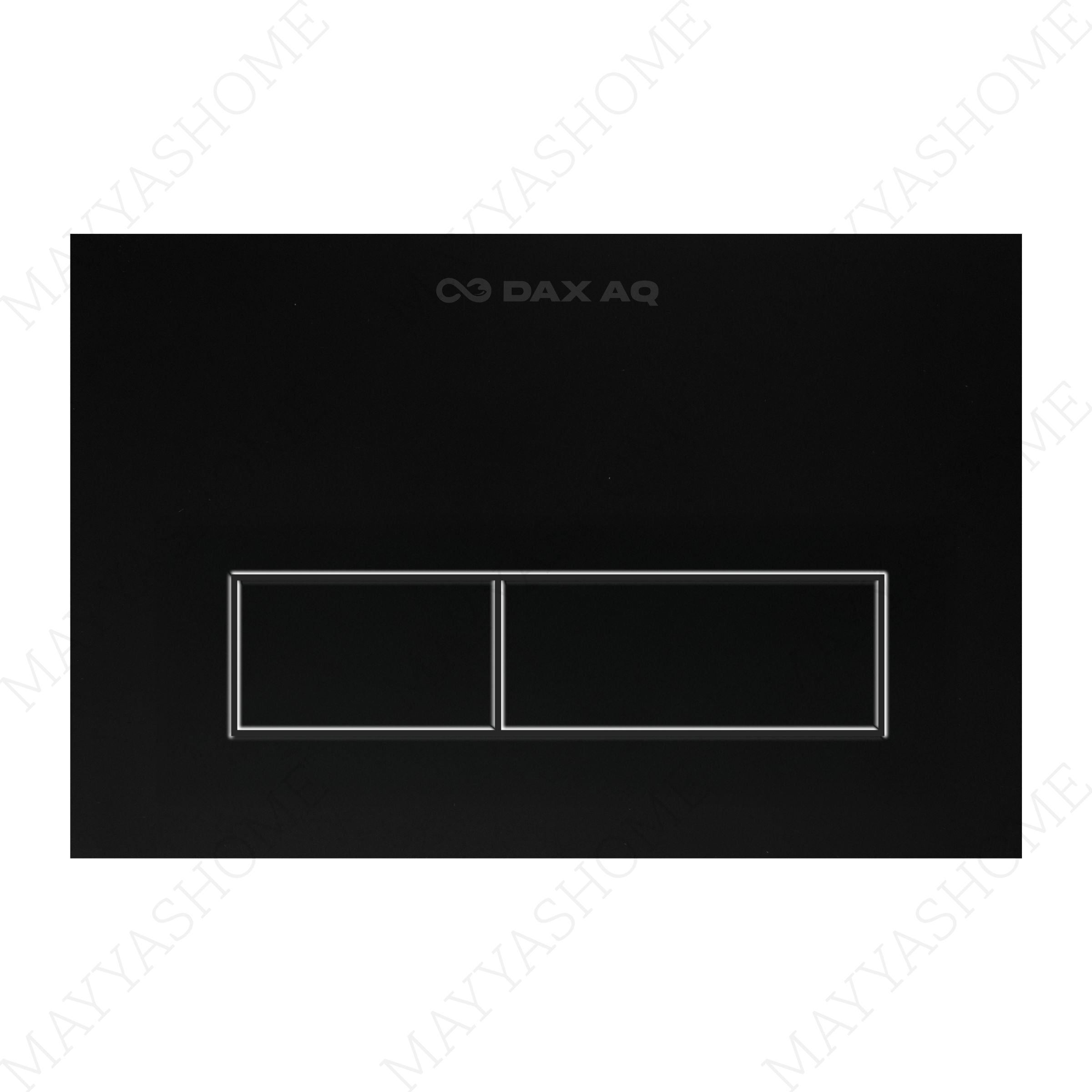 Black matte flush plate with water-saving dual control and premium minimalist design for modern bathrooms. Perfect for stylish modular switch installations