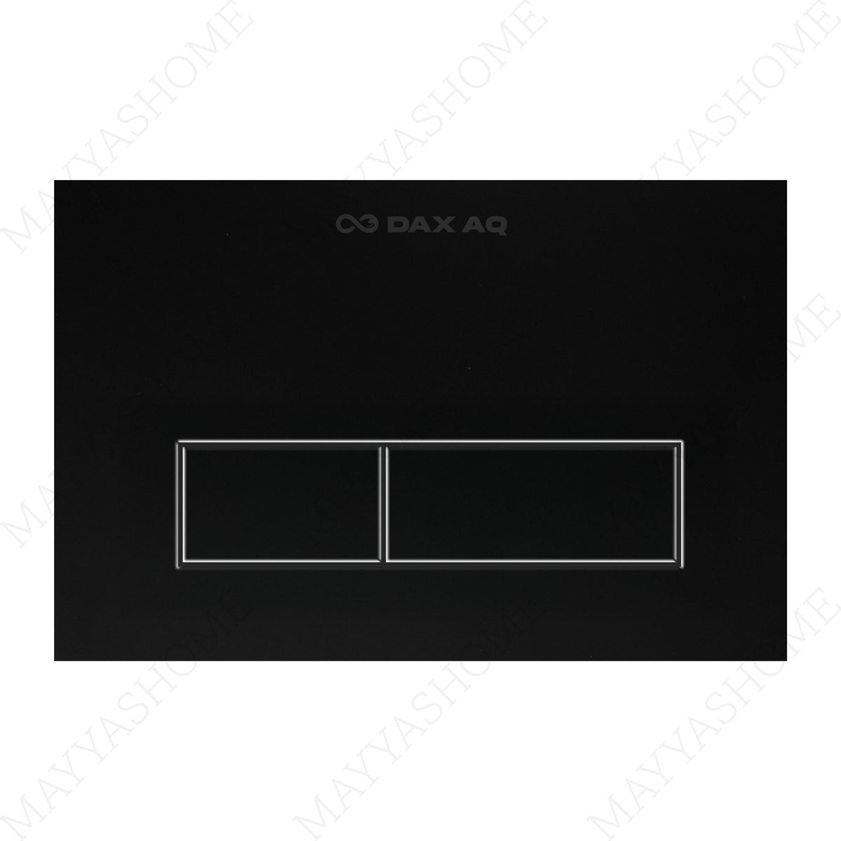 Black matte flush plate with water-saving dual control and premium minimalist design for modern bathrooms. Perfect for stylish modular switch installations