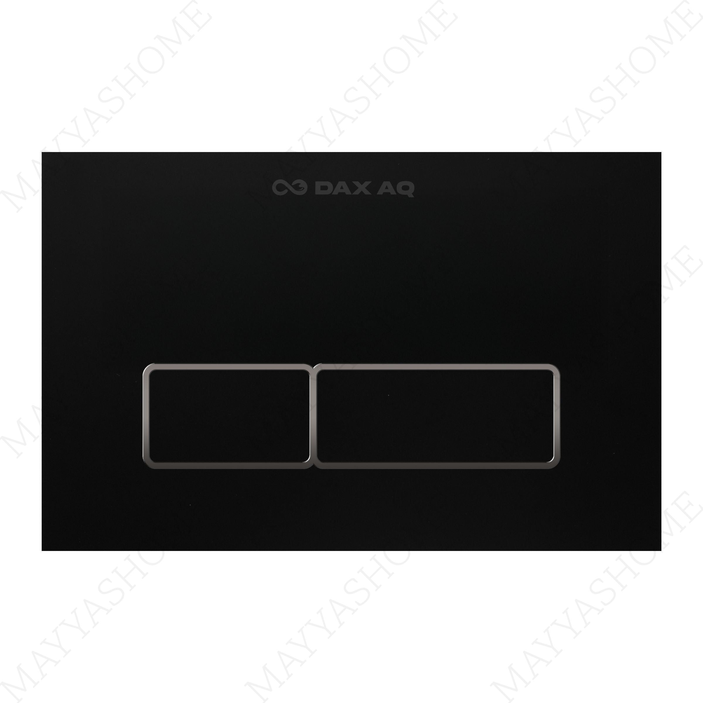 Black matte ring-button flush plate with water-saving dual control, minimalist design & durable finish. Ideal for stylish modular switch installations
