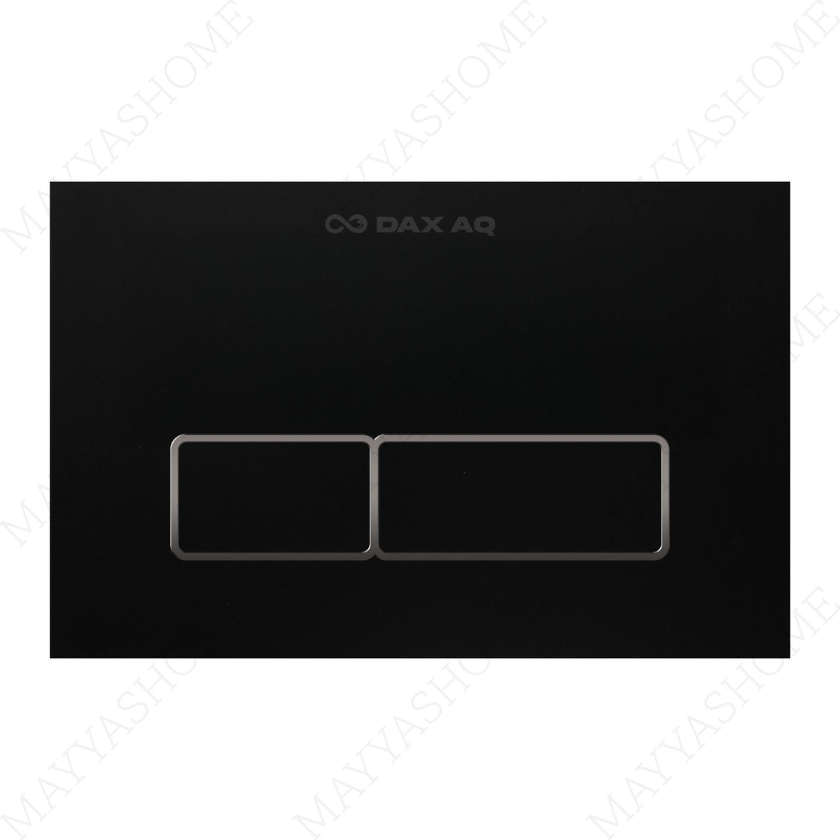 Black matte ring-button flush plate with water-saving dual control, minimalist design & durable finish. Ideal for stylish modular switch installations