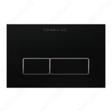 Black matte ring-button flush plate with water-saving dual control, minimalist design & durable finish. Ideal for stylish modular switch installations