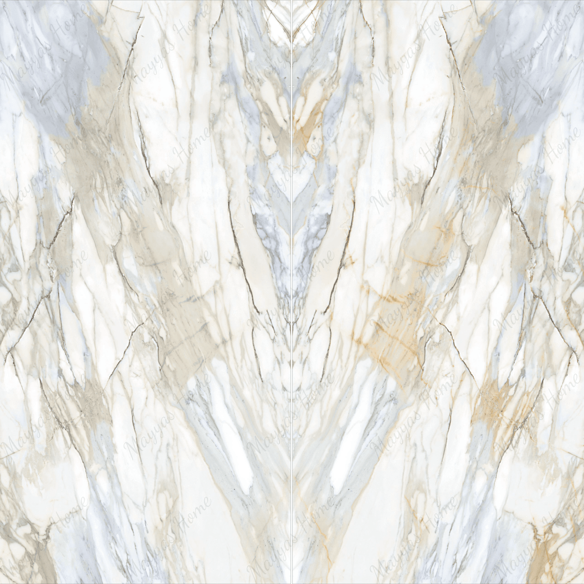 Macchia Vecchia Azzurra 160x320cm 06mm – Book-Match Honed Porcelain Tile