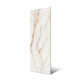 Breccia Arancia polished porcelain tile in 120x280cm with 6mm thickness. Extra-large floor and wall tile for premium residential and commercial interiors.