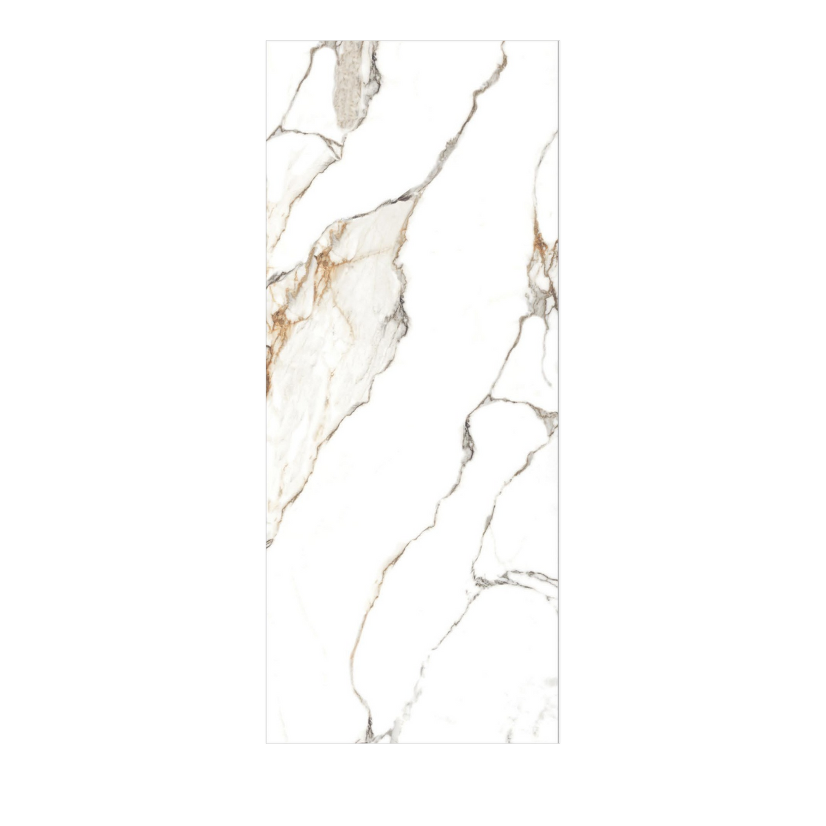Calacatta Gold 80×240cm White 15mm – Glossy Porcelain Tile
