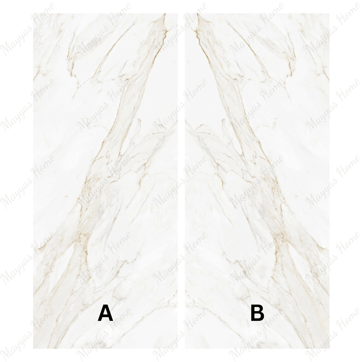 Calacatta Borghini 120x320cm glossy book-match porcelain slab with bold veining. Perfect for luxury walls, floors, and statement interiors.