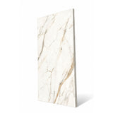 Calacatta Nuvo Bookmatch Crystal Polish Colorbody slab 120x280cm, 9mm thick, with Random 02 marble design for premium floors, walls and statement interiors.