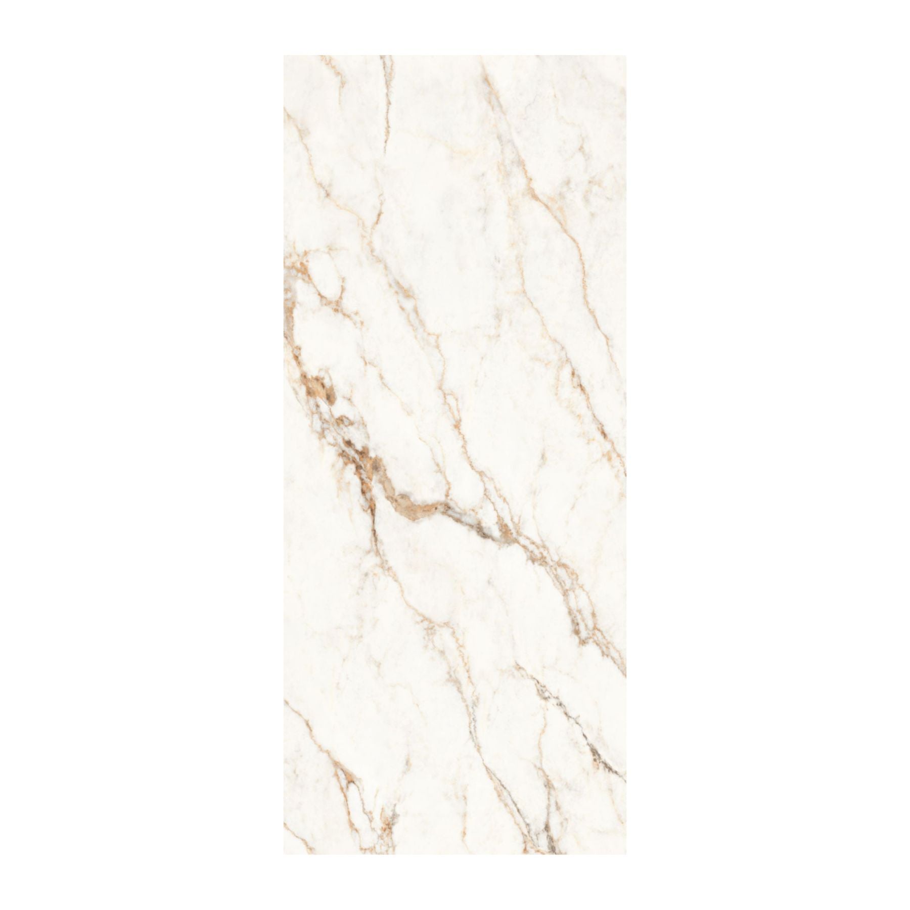 Calacatta Perlato Crystal Polish Colorbody porcelain slab 120x280cm, 9mm thick, featuring Random 03 Calacatta marble look for premium floors, walls and interiors.