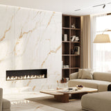 Calacatta Perlato Crystal Polish Colorbody porcelain slab 120x280cm, 9mm thick, featuring Random 03 Calacatta marble look for premium floors, walls and interiors.