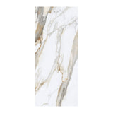 Calacatta Royal bookmatch porcelain slab in 120x280cm with 6mm thickness, featuring polished A & B patterns for luxury marble-look walls, floors and interiors.