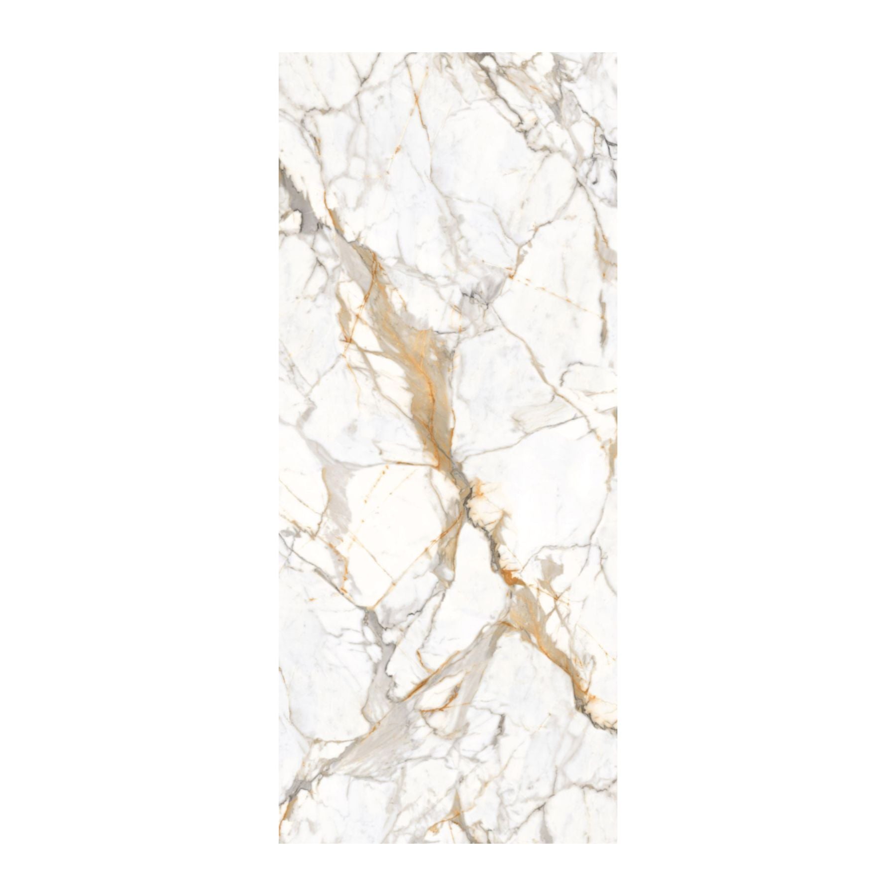 Calcutta Gold Crystal Polish Colorbody porcelain slab 120x280cm, 9mm thick, featuring Random 07 gold marble look for premium floors, walls and interiors.