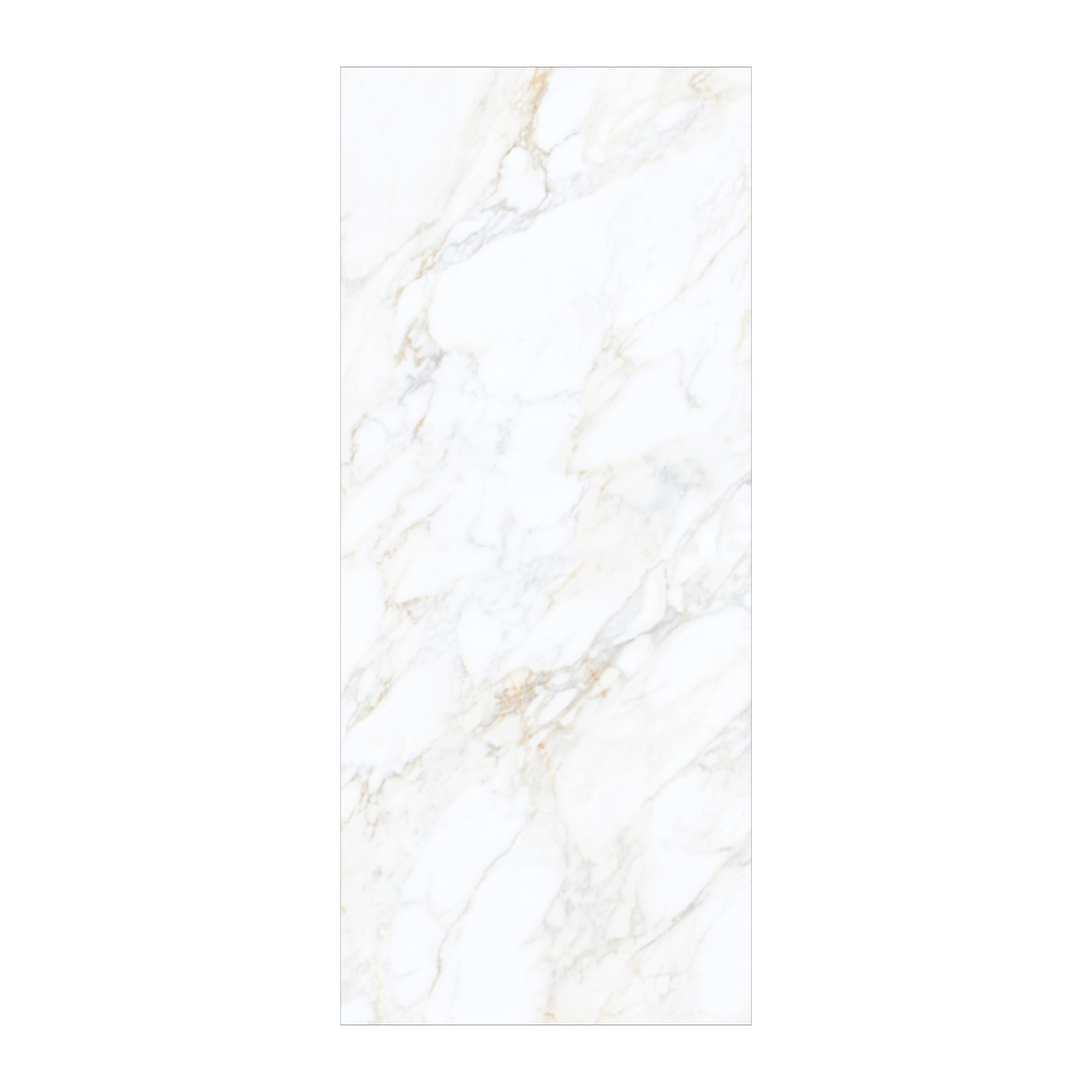 Carara Gold polished porcelain slab in 120x280cm with 6mm thickness, offering a luxury marble look for premium floors, walls and contemporary interiors.