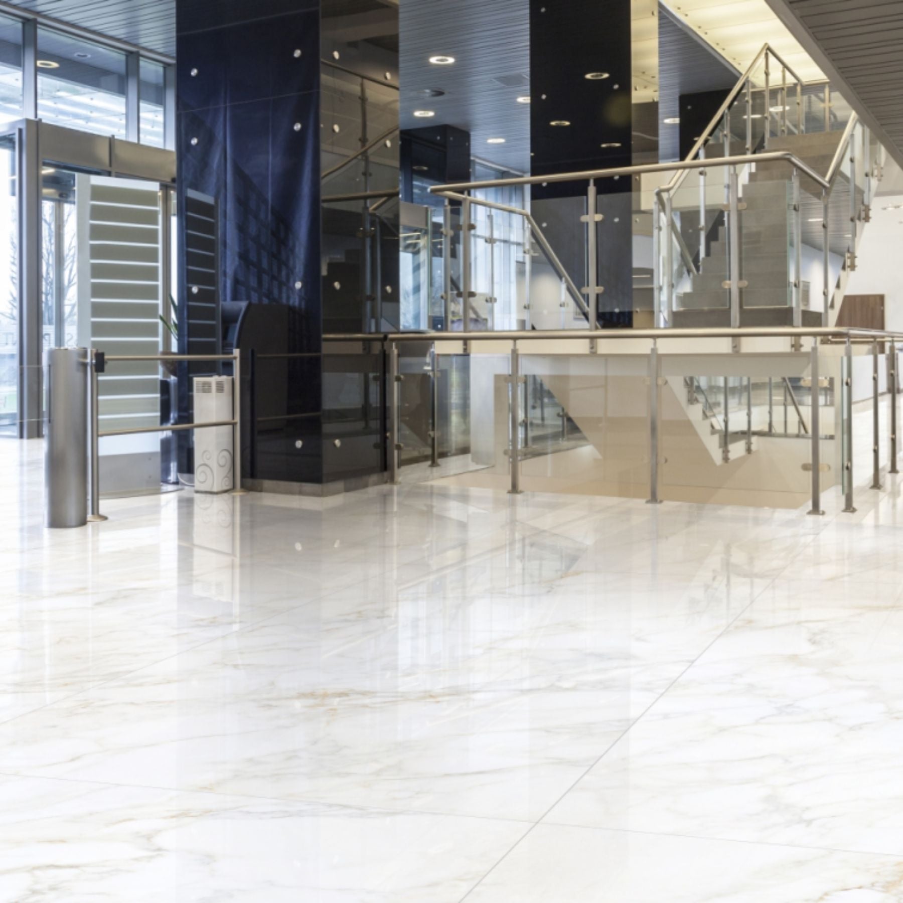 Carara Gold polished porcelain slab in 120x280cm with 6mm thickness, offering a luxury marble look for premium floors, walls and contemporary interiors.