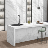 Carrara White marble-look porcelain tile with elegant grey veining for luxury interior projects in the UAE