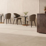 Cemento Crema Pixel Colorbody porcelain slab 120x280cm, 9mm thick, with a warm concrete look for elegant floors, walls and contemporary interiors.
