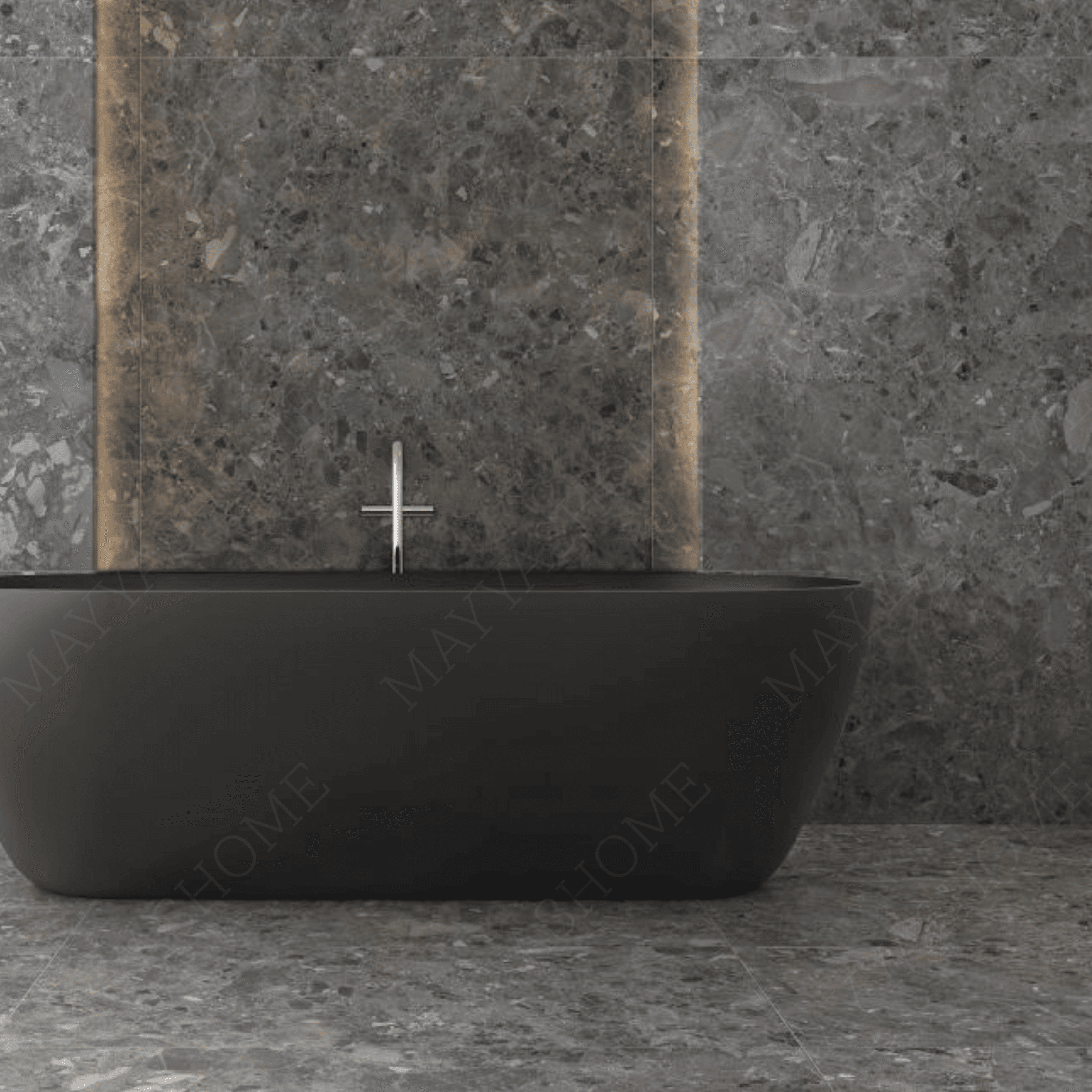  Chepoo Dark Grey 120x240cm carving matt porcelain tile with durable 09mm thickness. Dark grey textured matt finish for stylish walls and floors.