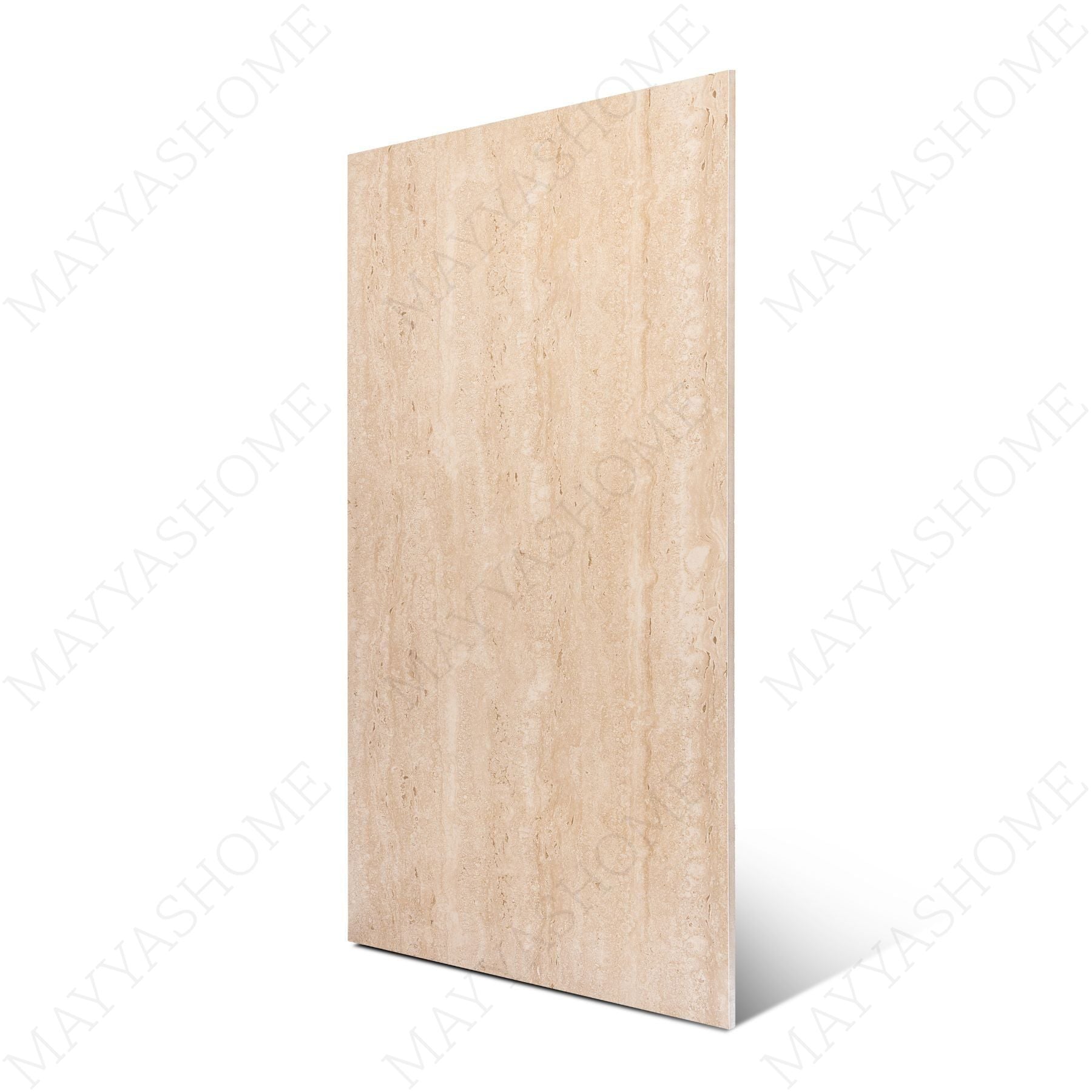 Classic Travertine Beige matt stone effect porcelain tile 60x120cm with 9mm thickness offers warm, natural elegance.
