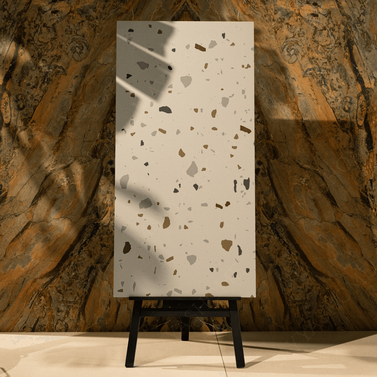 Cloronado Beige porcelain tile 60x120cm with 9mm thickness features a warm stone look, durable porcelain body for floors and walls.
