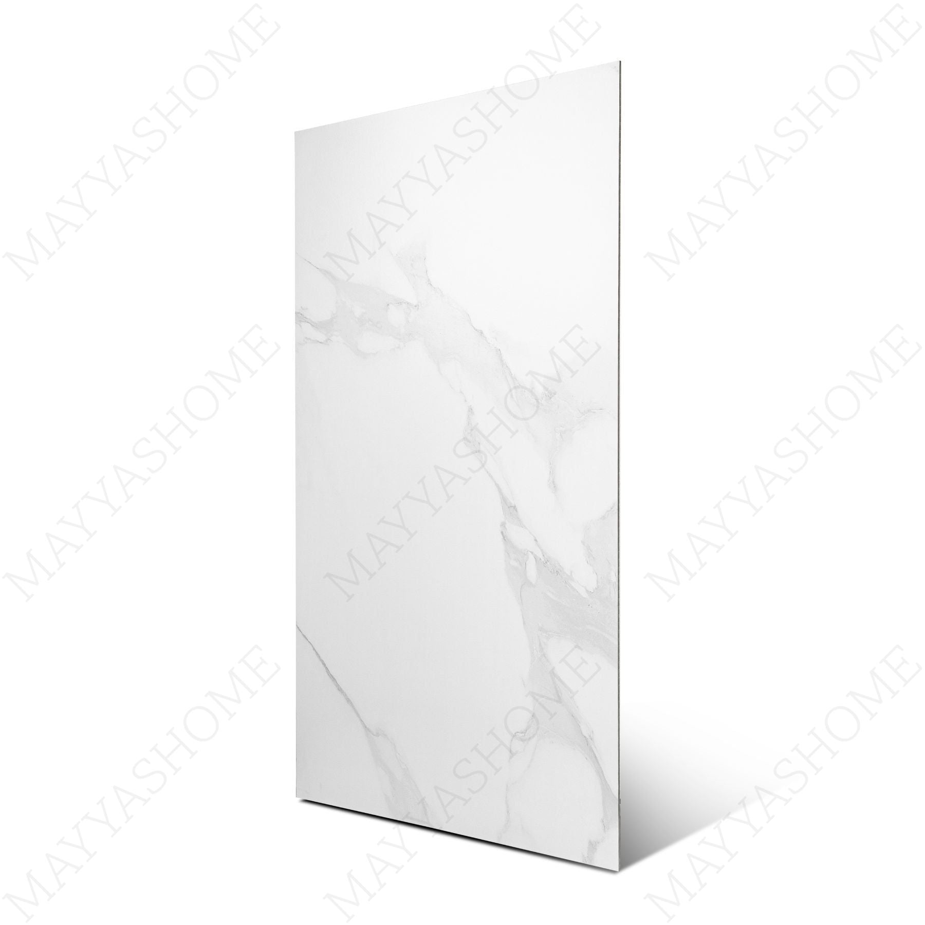 Cloud White porcelain tile in 60x120cm size with soft marble effect, clean white tones and durable 9mm thickness for walls and floors.