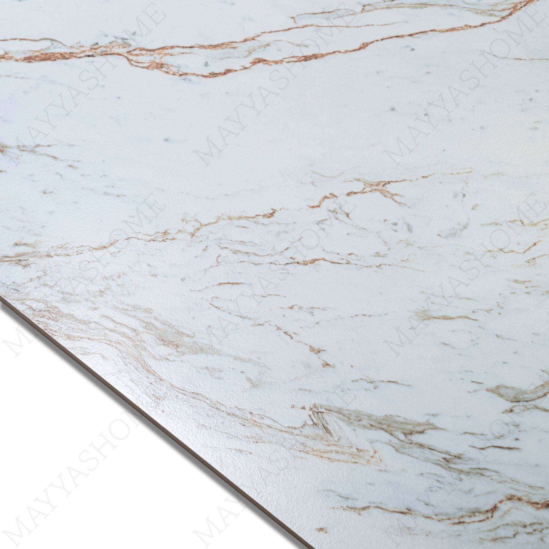 Copper Vein Statuario polished marble effect porcelain tile 60x120cm 9mm delivers luxurious white marble look with durable porcelain for floors and walls.