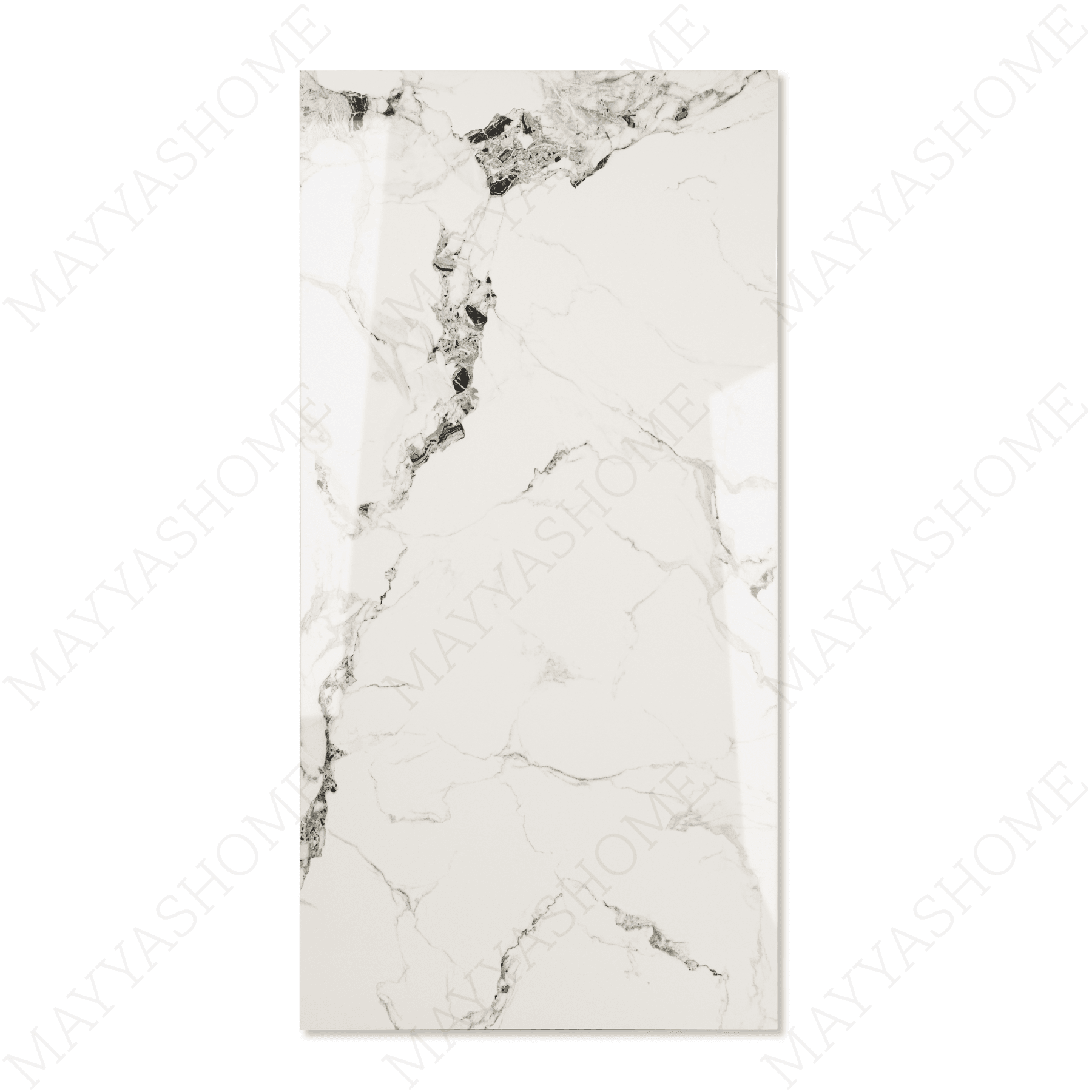Crystal Ash porcelain tile 60x120cm 9mm thickness, ash grey marble look design, durable porcelain tile for modern floors and walls.