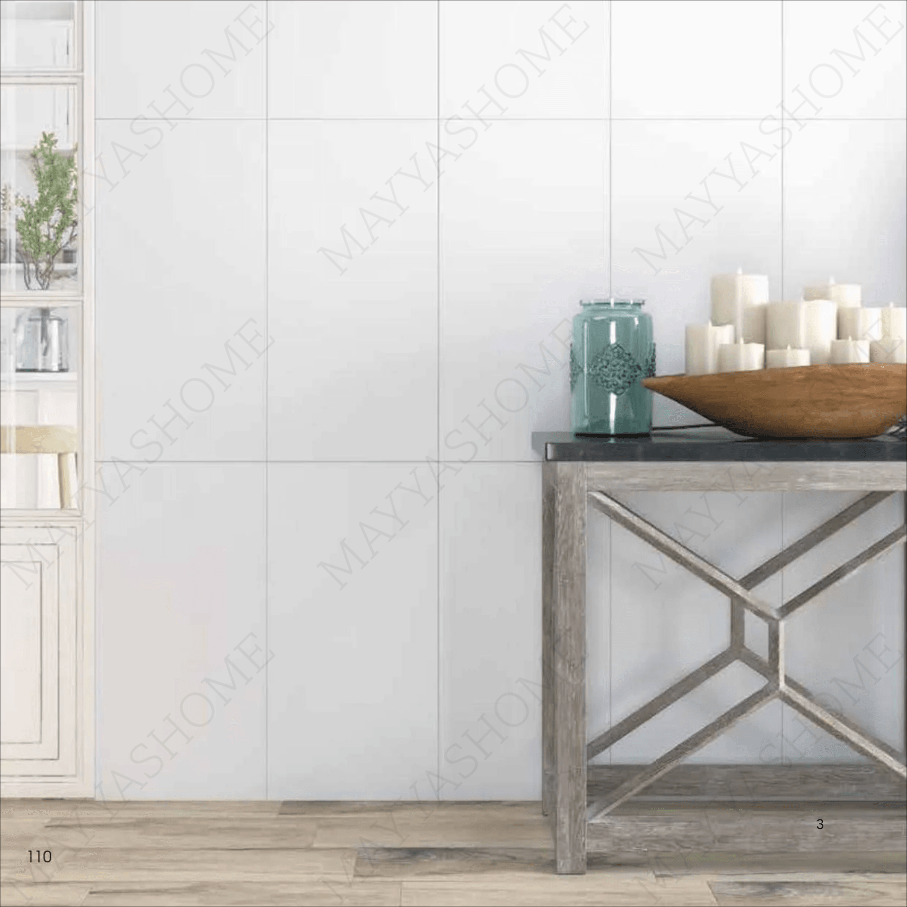 Discover the WHITE MATT 60x120cm porcelain tile. A 9MM thick, large format tile with a refined matt finish—perfect for modern interiors and minimalist spaces.