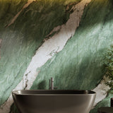 Elegant Emerald Meta Ox Colorbody porcelain slab 120x280cm, 9mm thick, with a rich green stone look for striking floors, walls and modern interiors.