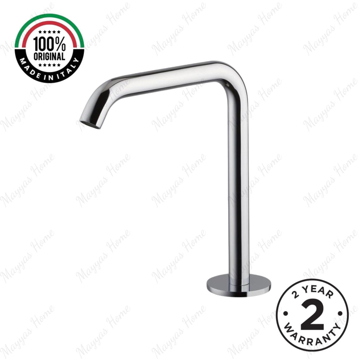 Fixed washbasin spout for above-counter installation with G1/2 male threaded connection. Perfect for hotels, offices, hospitals and commercial bathrooms in UAE.