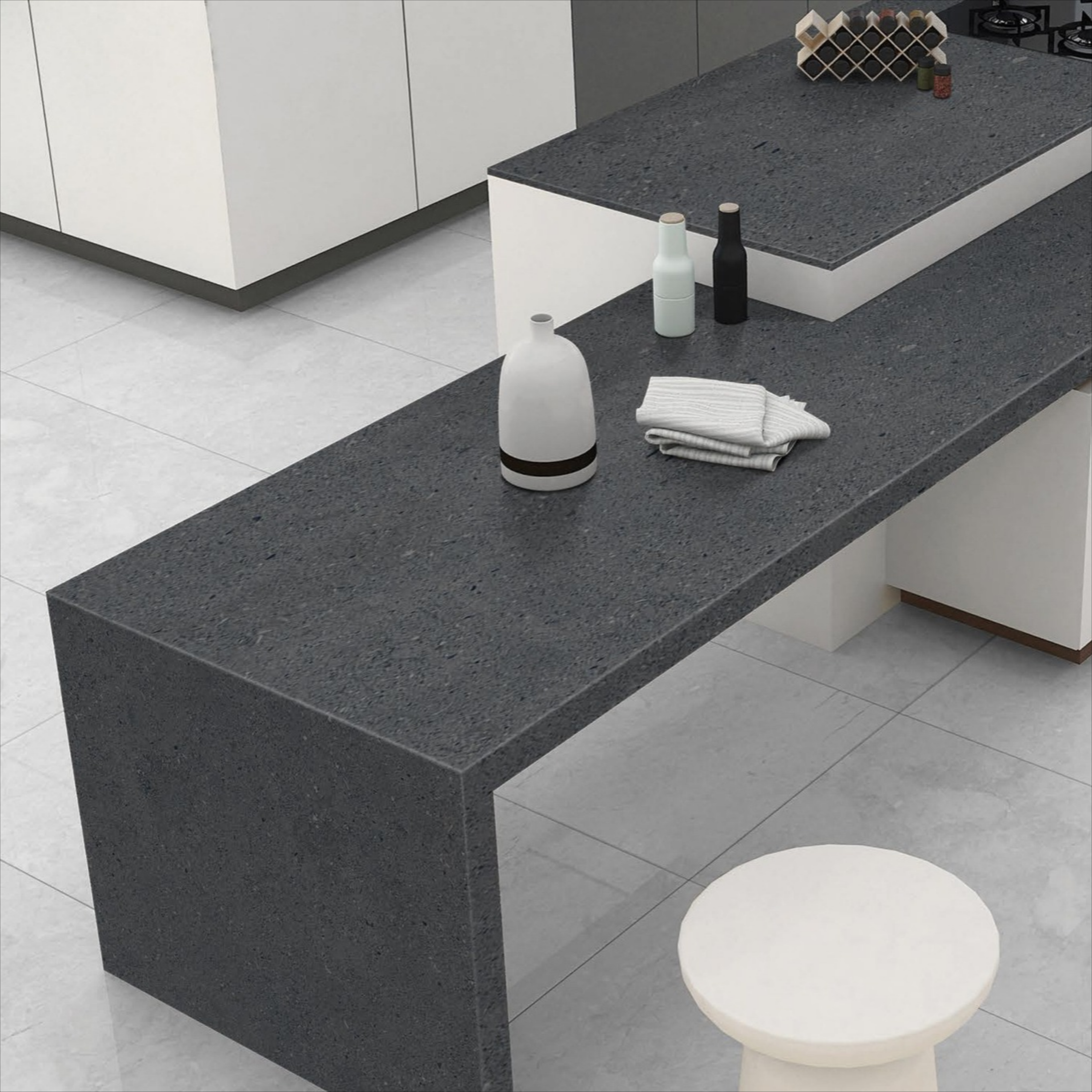 Fjord Black black body porcelain tile with elegant black design