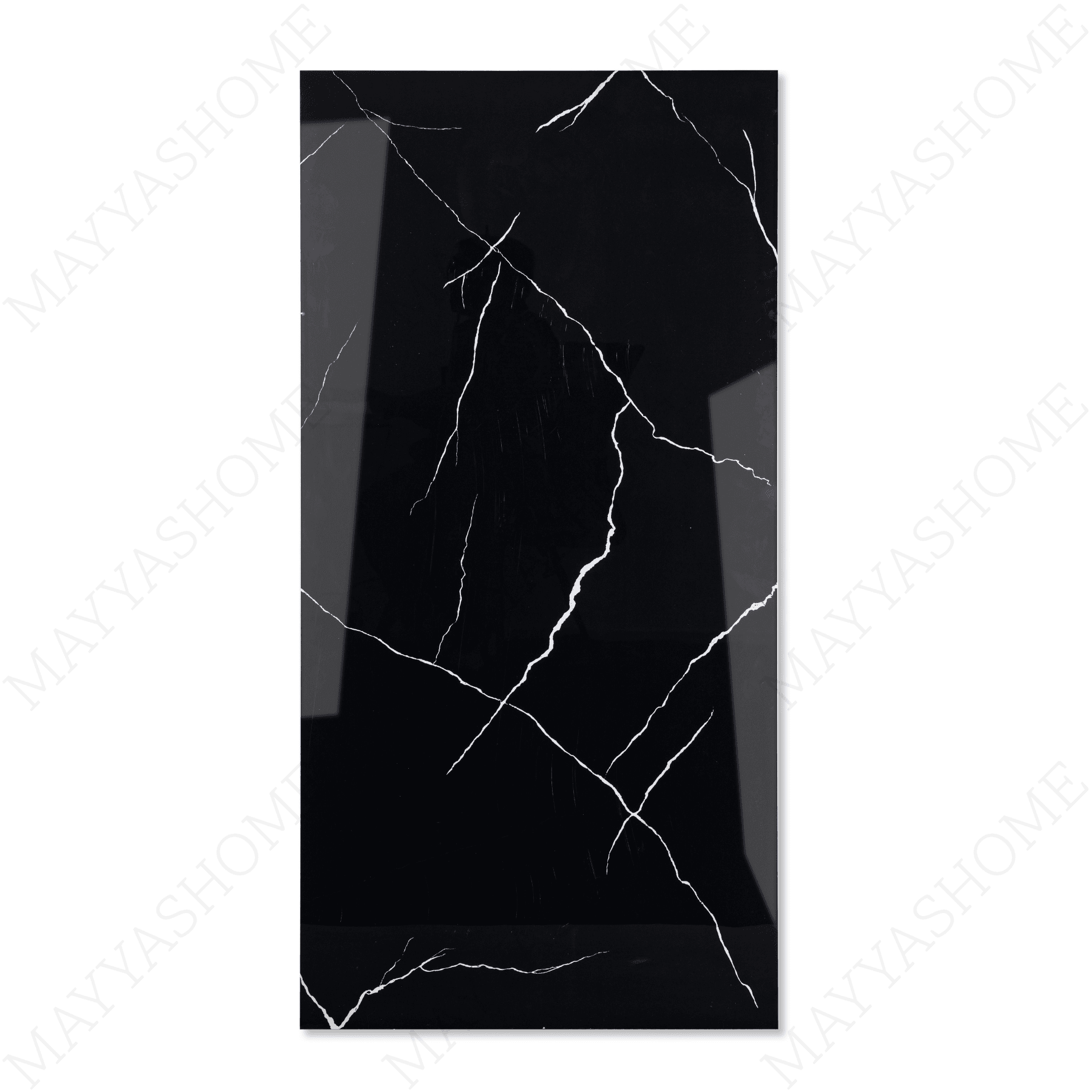 Forest Black porcelain tile 60x120cm 9mm thickness, bold marble look design, durable porcelain, ideal for luxury floors and walls.