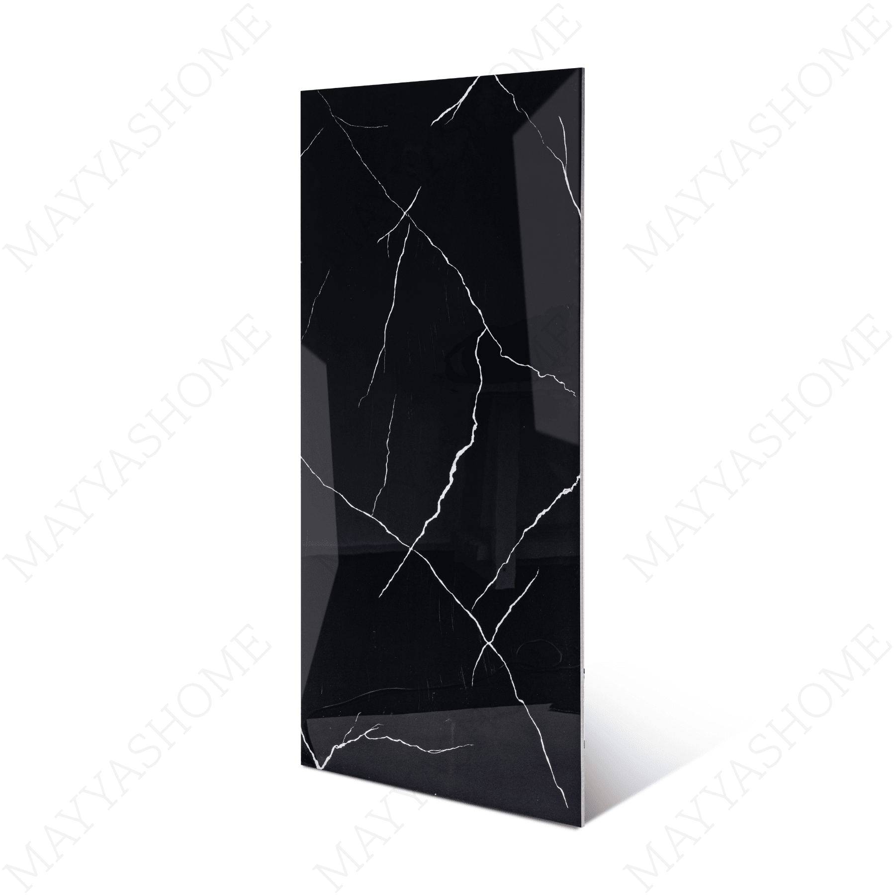 Forest Black porcelain tile 60x120cm 9mm thickness, bold marble look design, durable porcelain, ideal for luxury floors and walls.